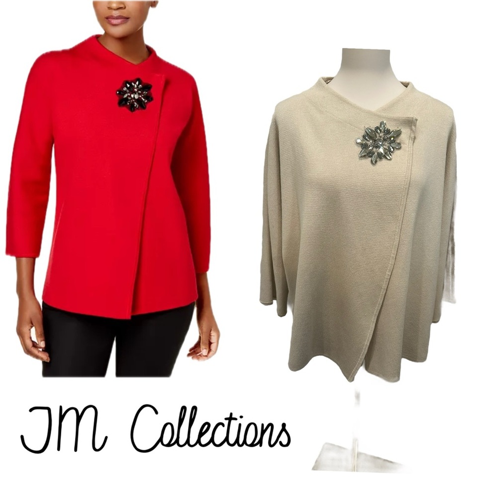 JM Collection Tan‎ Knitwear